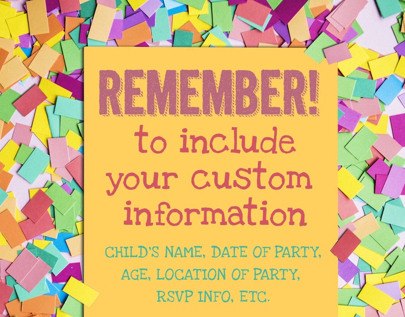 Custom 5 x 7 Dave & Busters Party Invites PIXEL PARTY image 5
