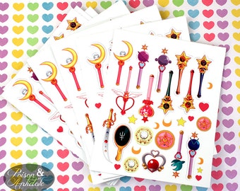 Sailor Moon Mini Sticker Sheet! 27 Die cut stickers