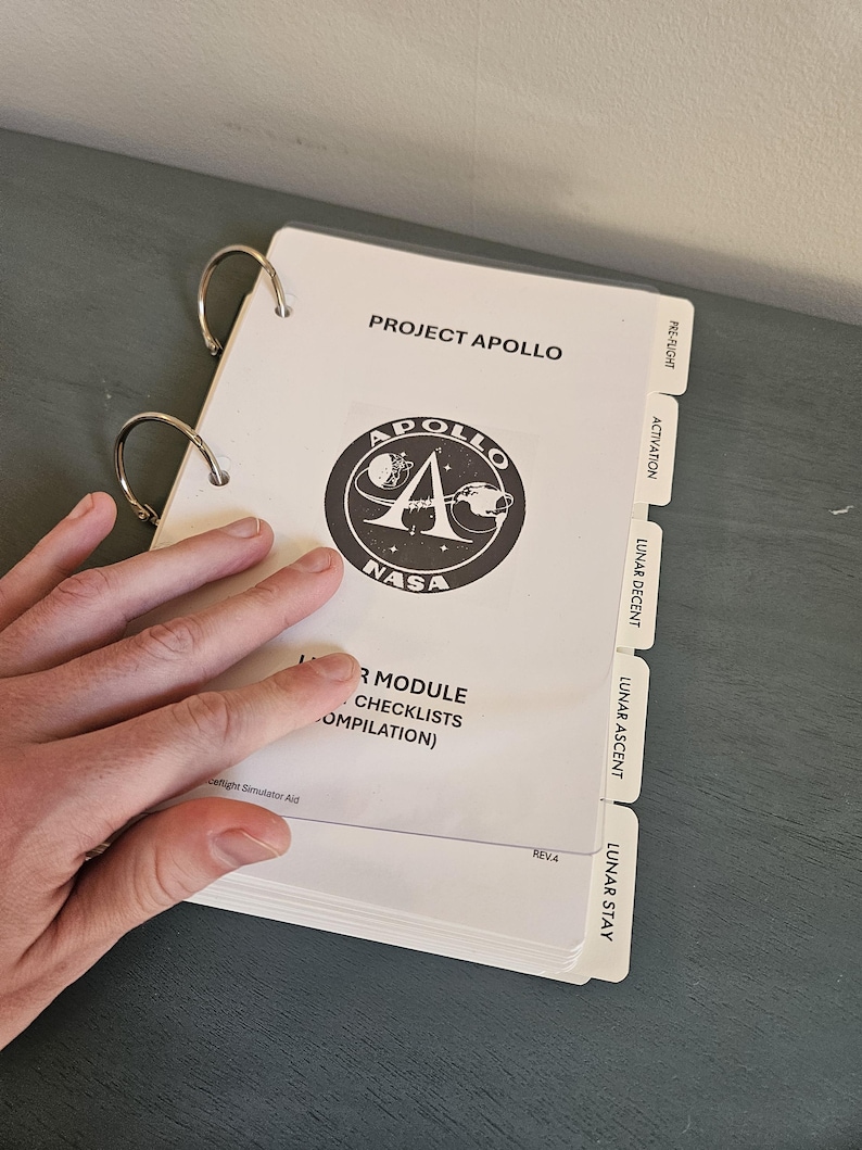 Project Apollo LM Flight Checklists - Etsy