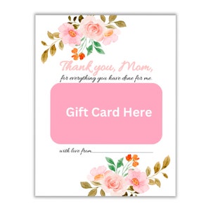 Titular de la tarjeta de regalo del Día de la Madre, Regalo para mamá, Regalo personalizado para ella