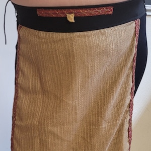 Gold & Red Panel Skirt: Tribal Fusion Belly Dance Costume