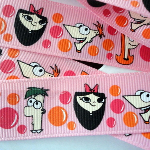 Phineas and Ferb  grosgrain ribbon last 3 yards