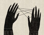 Jeu de Ficelle / Fine art Print / Poster / Hands / Illustration