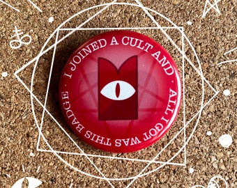 Cult of lamb | I joined a cult and all I got was this badge | Button badge