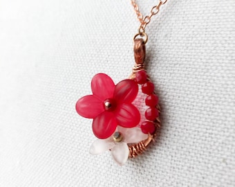 Percy the Puny Poinsettia Necklace