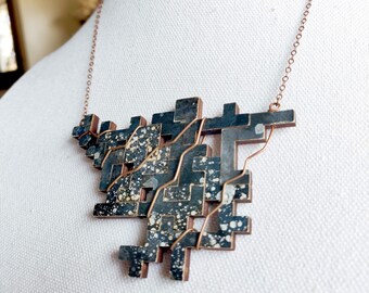 Pieces of Cosmos - Upcycled Puzzle Piece Necklace