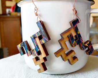 Fit Together - Wooden Puzzle Piece Earrings