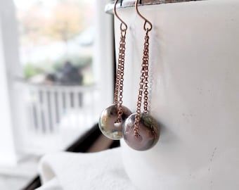 Pink Steam Earrings