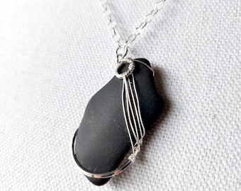 As Your Soul - Sterling Silver Beach Glass Necklace