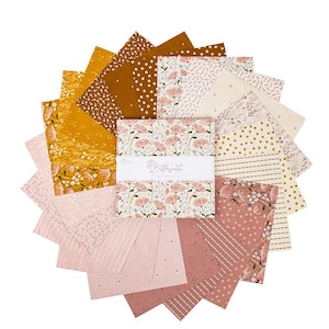 Blush ‘n Butterscotch 42 piece 10” Stacker precut bundle by Simple Simon & Company for Riley Blake Designs