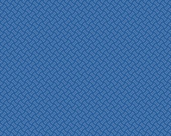 Kipling Gardens Loxely Blueberry Fabric | Lily Ashbury for Riley Blake Designs | Blue Geometric Quilt Cotton | Sold in 1/2 Yard Increments
