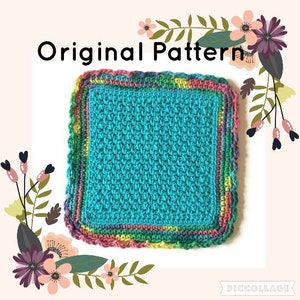 Unique Fancy Dishcloth Crochet Pattern, Pretty Washcloth Crochet Pattern, PDF Instant Download, Best Selling Items