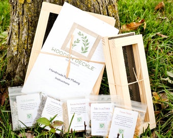 Papermaking, DIY Kits for Adults, Homemade Paper, Handmade Bookmarks, Birthday Gift for Mom, Eco Friendly Products