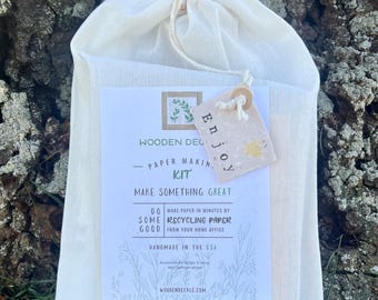 DIY Kit for Handmade Cards with Homemade Paper, Summer Crafts, Gift for Mom