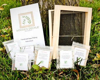 Papermaking Kit, Craft Kit for Adults, Homemade Paper, Recycled Paper, Mould and Deckle, Eco Friendly Gifts