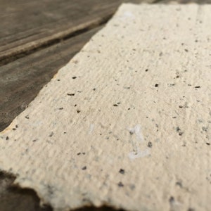 Tan plantable paper with wildflower seeds