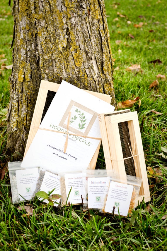 Papermaking Kits, Outdoor Learning, Handmade Bookmark, Recycled Paper,  Montessori Materials, Sustainable Gifts 