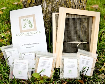 Papermaking, DIY Craft Kit, Make Handmade Paper, Herb Garden Gift, Creative Gift