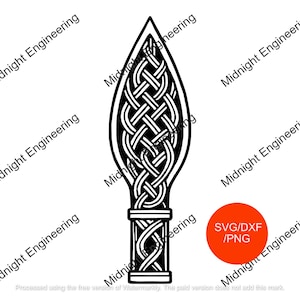Norse Knotwork Spear/Arrowhead vector files - Laser/CNC