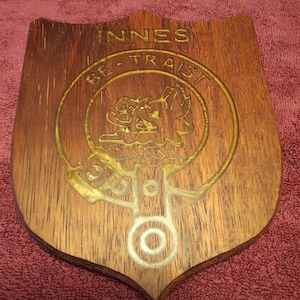 Clan Innes  - Carved Timber Crest
