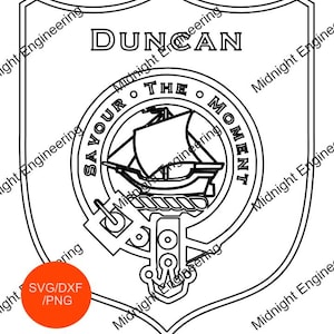 Clan Duncan - Simple SVG/DXF for CNC/Laser