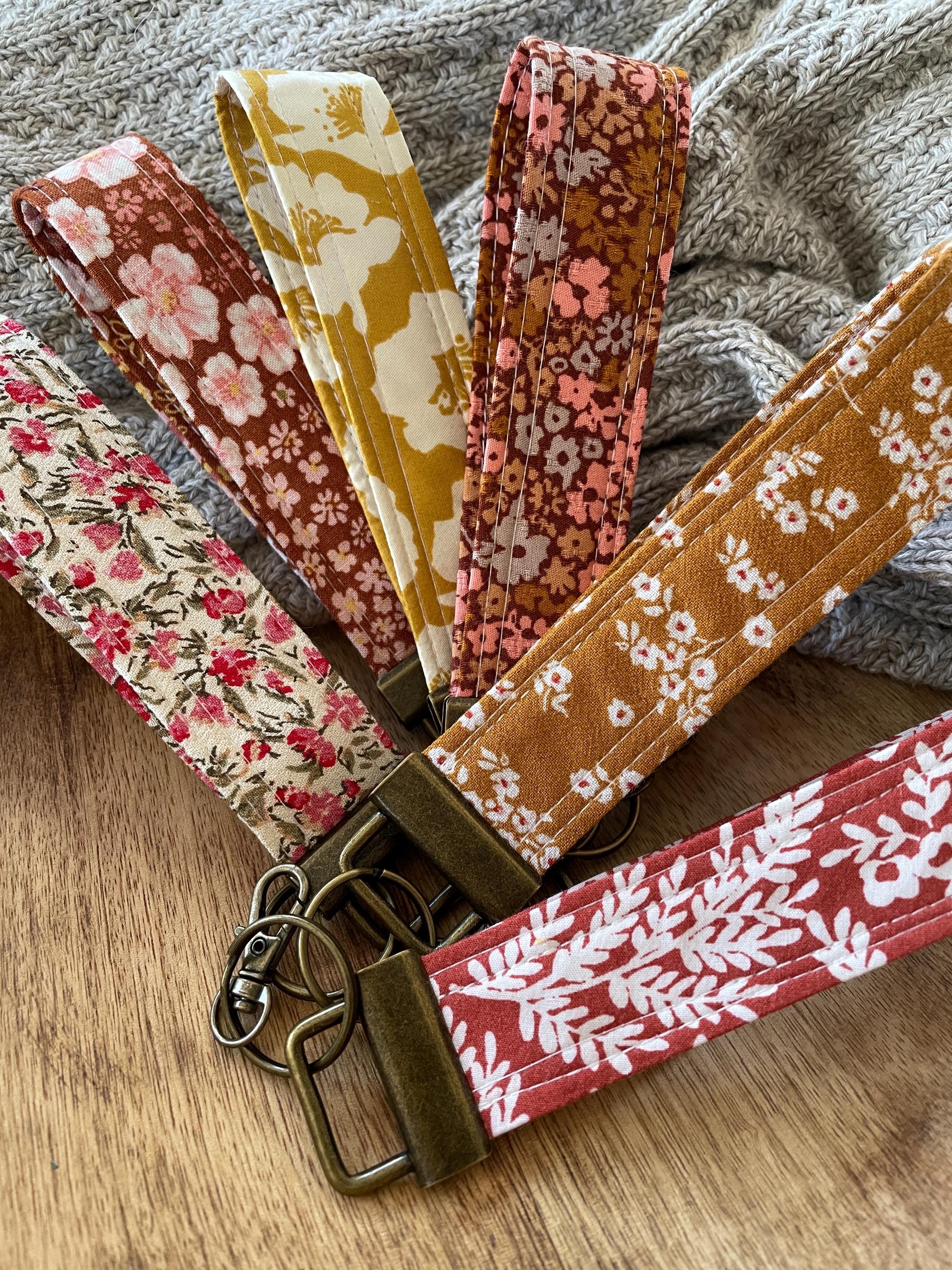 Key Fob Wristlet-Customizable-Summer Light-Repurposed Clothing