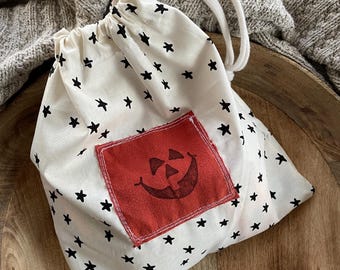 Trick or Treat Bag-Drawstring Pouch-Little Gifts-Treasure Bag-Gift Bag-Simple Storage Solutions