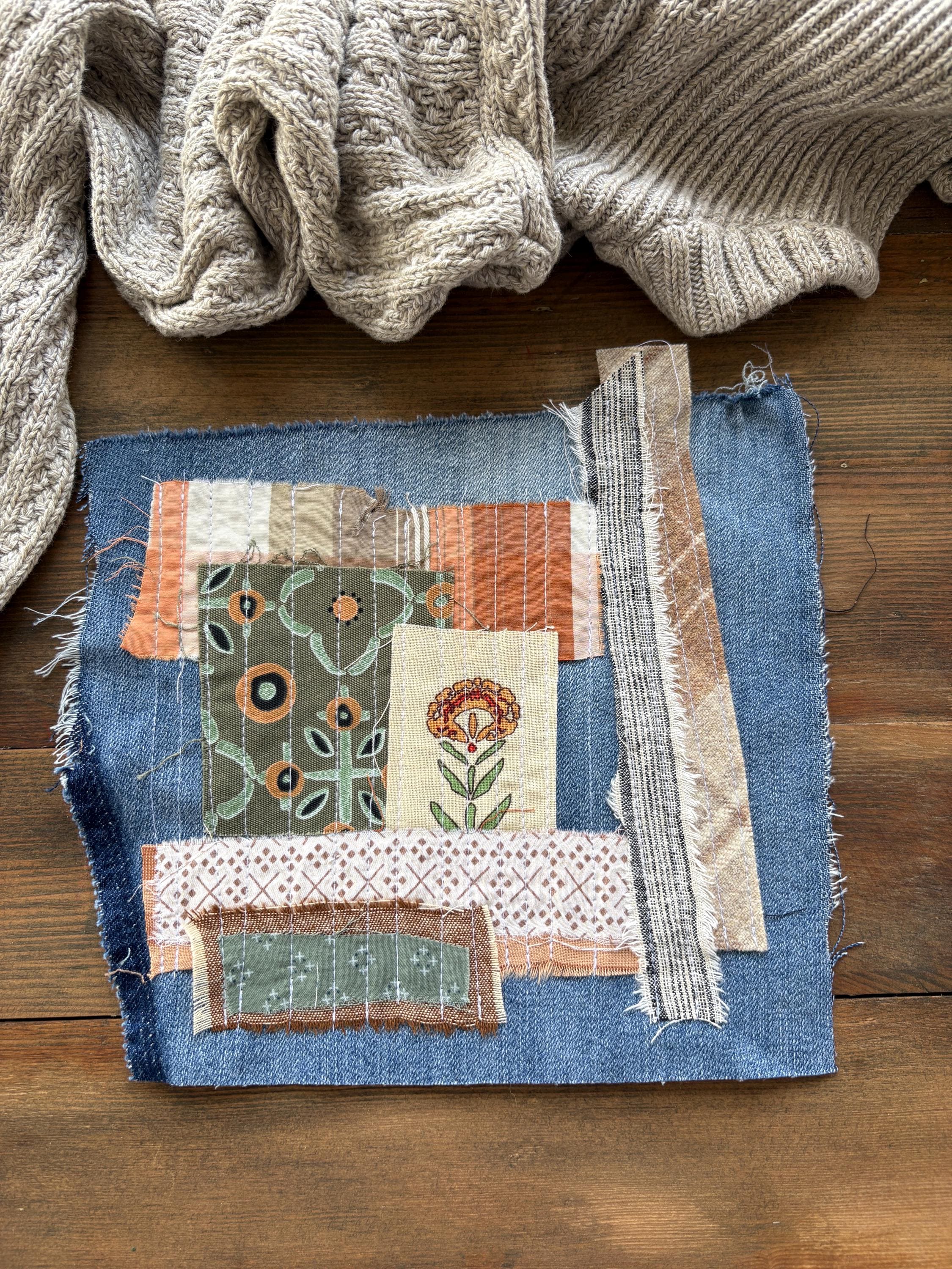 Scrap Patch Rocks Denim Scrap Patches--the Remade Collection-add a Patch-repurposed ...