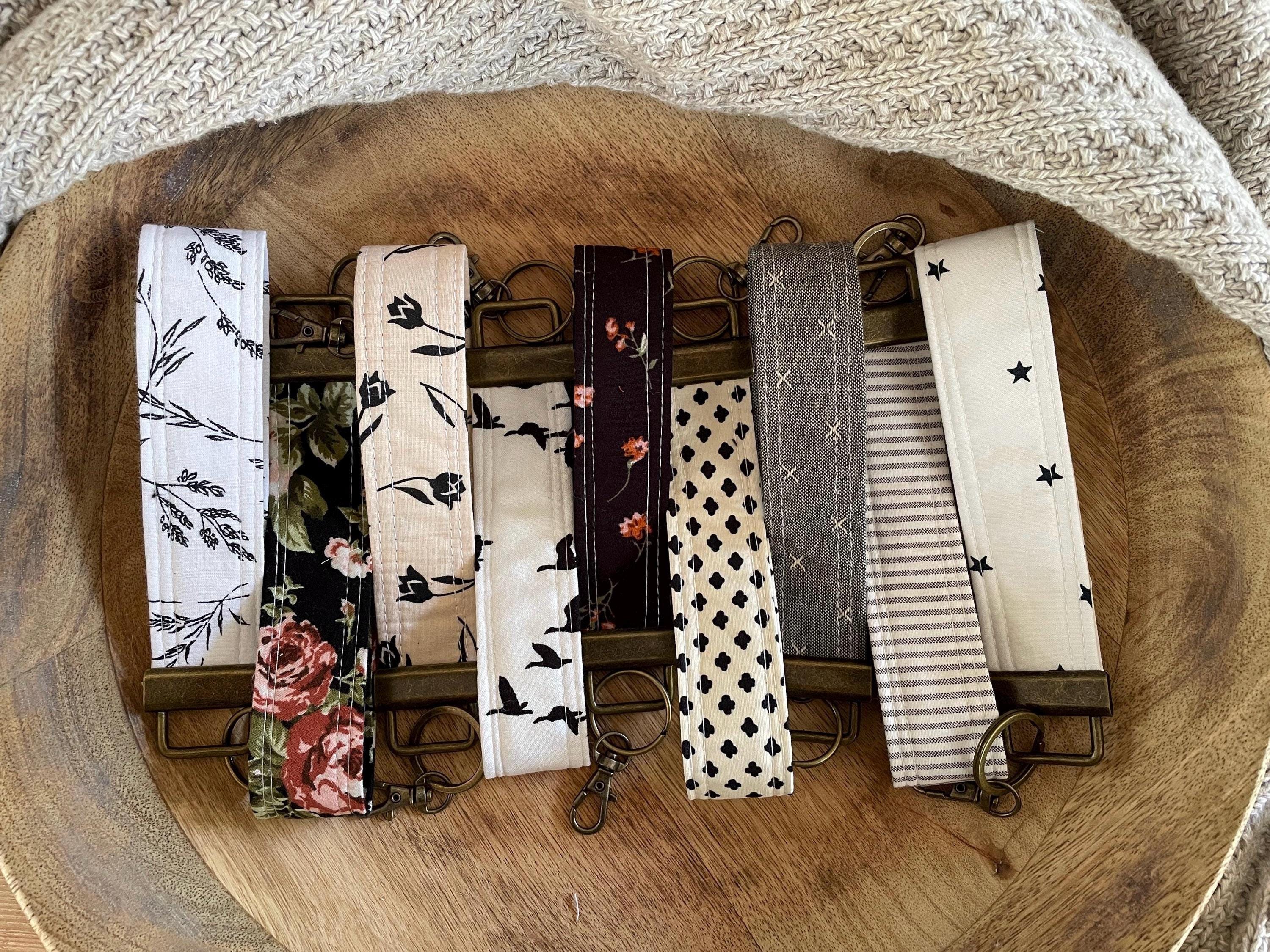 Key Fob Wristlet-Customizable-Black and White