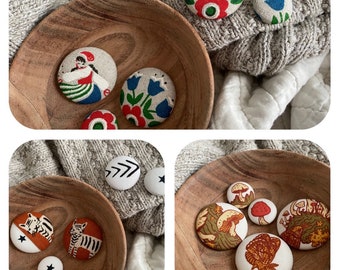 Button Magnet Sets-3 Collections to Choose From--Message Board-Fridge Magnets-Little Details Gifts