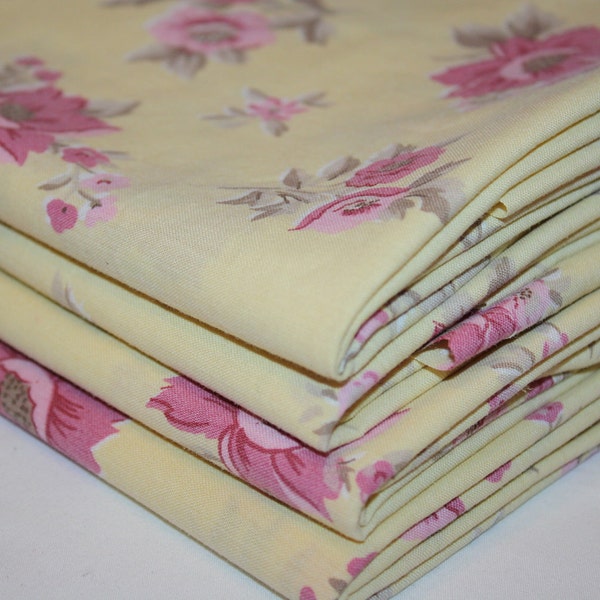 Pink Floral Fabric -Reclaimed Fabric