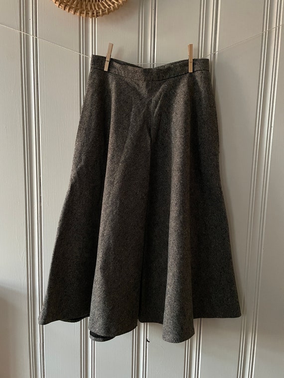 Vintage Wool Skirt-Black Chevron-Jones New York-Cl