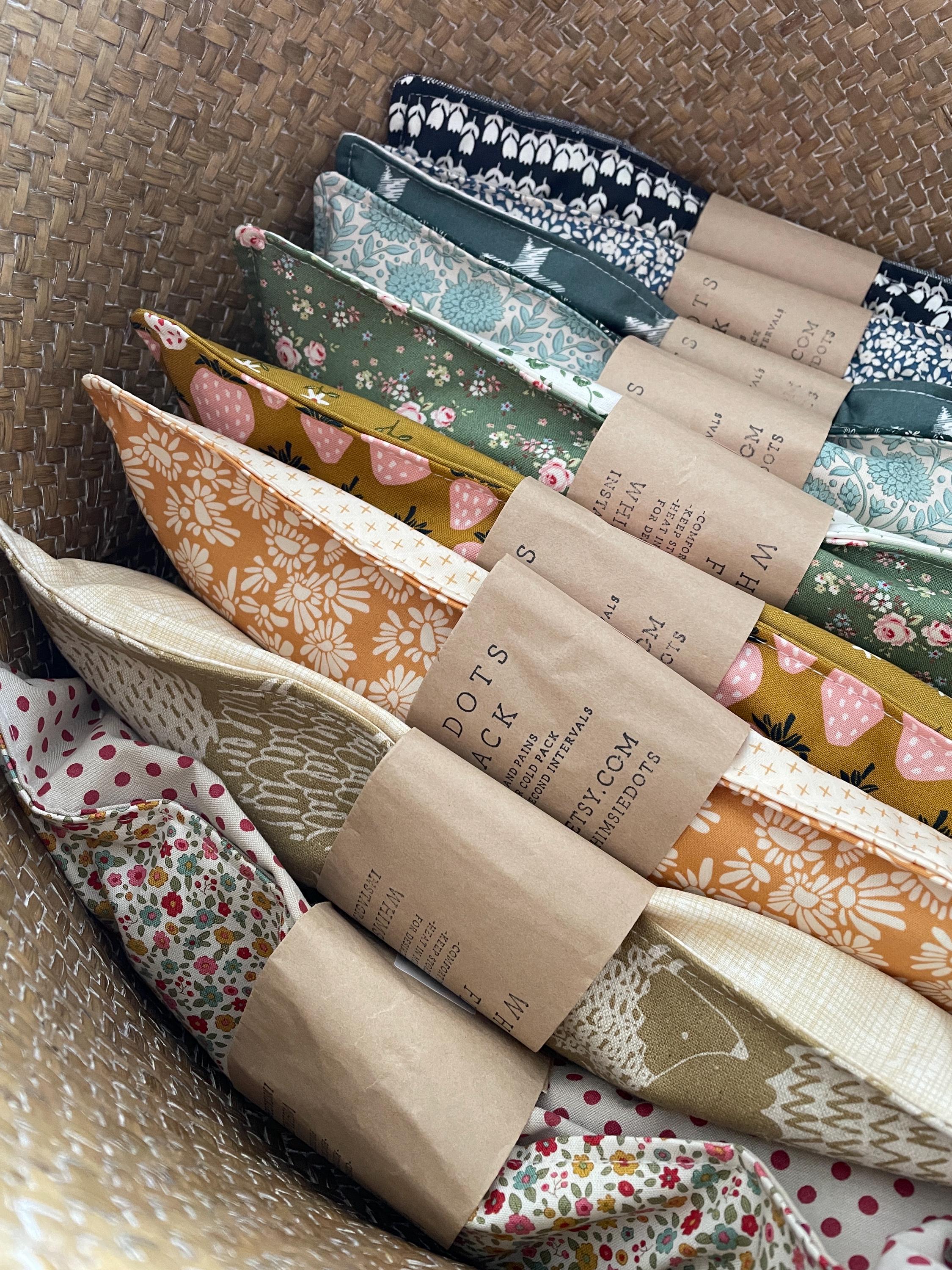 Flax Seed Pack-Hot or Cold-Medium-Arthritis Comfort Therapy-9 Different Designs to Choose From
