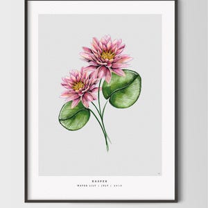 Póster digital / Impresión individual de flores de nacimiento / Póster de flores de nacimiento / Impresión de flores personalizada / Póster personalizado / Arte de pared imprimible