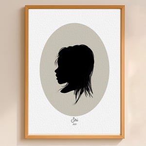 Custom Silhouette Portrait  | Child Portrait | Nursery Decor | Kid Silhouette, Personalized Portrait, Baby Silhouette, digital file