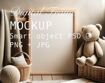 Mockup Frame  Nursery, kids Frame Mockup, Wall mockup, poster mockup, psd mockup, digital frame mockup, Wall frame mockup, mockup nursery,