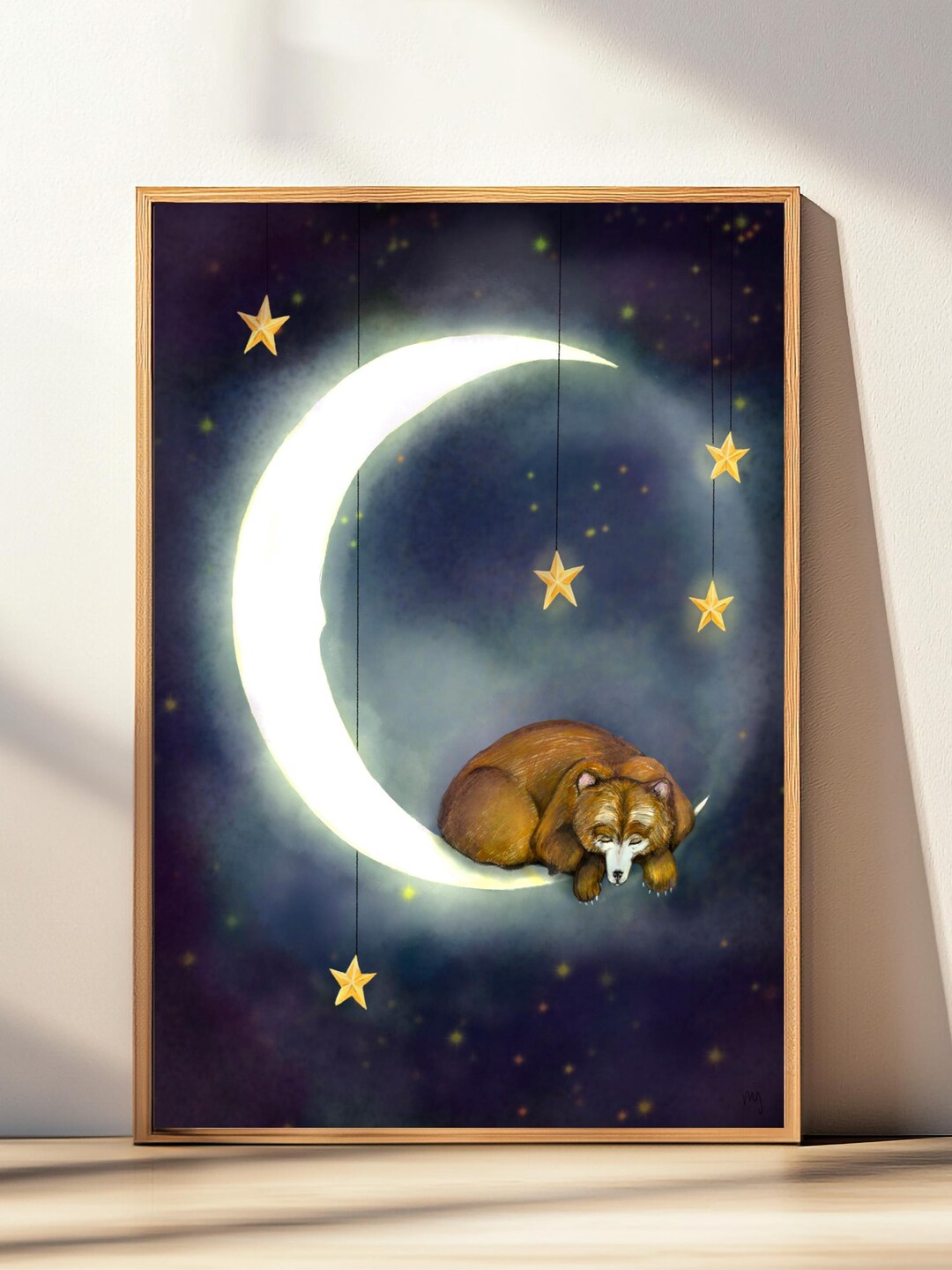 Sleeping Bear Wall Art – Printable Poster, Animal Poster Digital ...