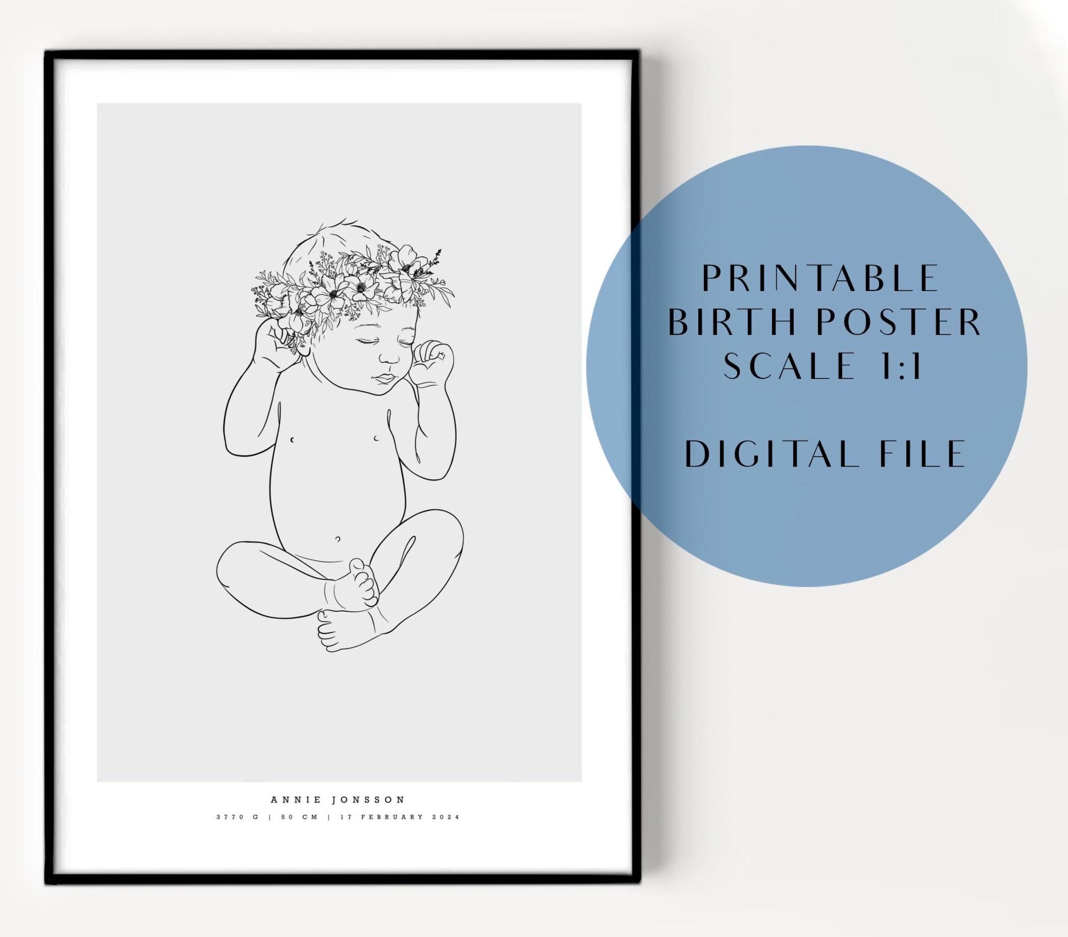 Birth poster - Etsy 日本