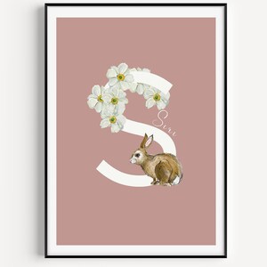 Digital Poster | Alphabet letter name poster | Personalized Name print | Letter Poster | Custom Initial | Name Poster |  Alphabet Art