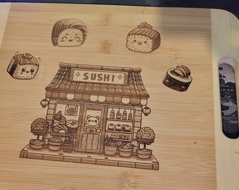 Planche a decouper thème Sushi