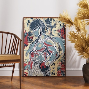Ippo Makunouchi Poster | Hajime no Ippo Fan Art | Manga Pop Chronicles | Anime Boxing Wall Art | Digital Download Print