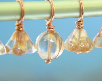 GOLDEN JOY - Knitting Stitch Markers - Set of 5 - US8