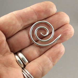 Sterling Silver Spiral Cable Needle, Knitting Tool, As Seen in Interweave Knits Magazine image 5