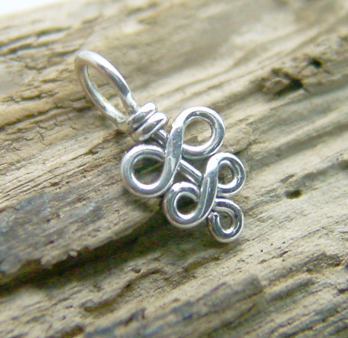 Sterling Silver Knitting Stitch Marker Elegant Swirls Etsy