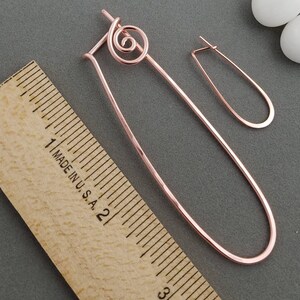 Stitch Holder in Copper or Brass, Handmade Knitting Tool, Stitch Marker Holding Pin imagem 6