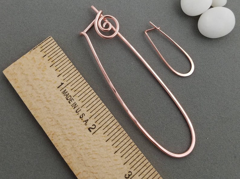 Stitch Holder in Copper or Brass, Handmade Knitting Tool, Stitch Marker Holding Pin imagem 6