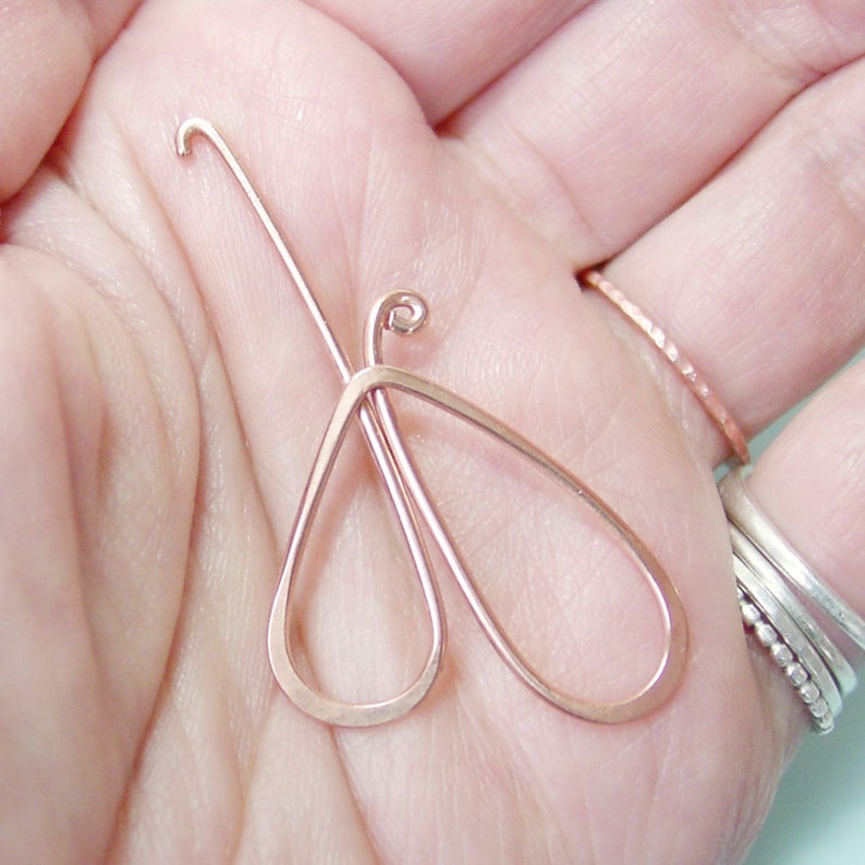 THINGaMaHOOK Copper Stitch Hook Stitch Marker Holder Nifty Gadget for your yarn bag image 2