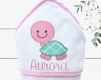 Personalized Hooded Baby Towel for Girl