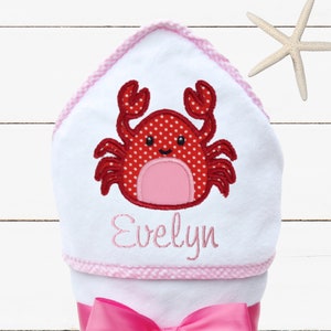 Baby Hooded Towel Baby Bath Towel Girl Hooded Towel Personalized Newborn Towel Infant Towel Baby Girl Towel Baby Shower Gift image 1