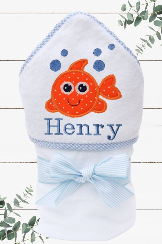 Personalized Baby Boy Gift - Baby Shower Gift - Personalized Hooded Towel - Baby Beach Towel - Toddler Towel - Monogrammed Baby Towel